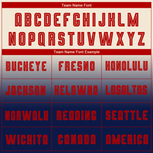 Charger l'image dans la galerie, Custom Cream Red-Navy Sublimation Long Sleeve Fade Fashion Soccer Uniform Jersey