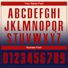 Charger l'image dans la galerie, Custom Cream Red-Navy Sublimation Long Sleeve Fade Fashion Soccer Uniform Jersey