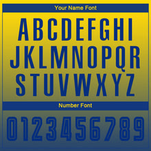 Charger l'image dans la galerie, Custom Gold Royal Sublimation Long Sleeve Fade Fashion Soccer Uniform Jersey