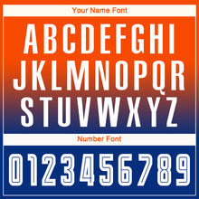 Charger l'image dans la galerie, Custom Orange White-Royal Sublimation Long Sleeve Fade Fashion Soccer Uniform Jersey