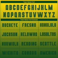 Charger l'image dans la galerie, Custom Gold Green Sublimation Long Sleeve Fade Fashion Soccer Uniform Jersey