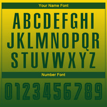 Charger l'image dans la galerie, Custom Gold Green Sublimation Long Sleeve Fade Fashion Soccer Uniform Jersey