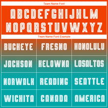 Charger l'image dans la galerie, Custom Orange White-Aqua Sublimation Long Sleeve Fade Fashion Soccer Uniform Jersey