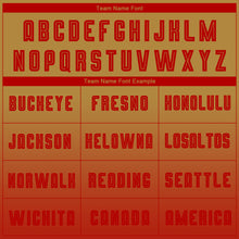 Charger l'image dans la galerie, Custom Old Gold Red Sublimation Long Sleeve Fade Fashion Soccer Uniform Jersey