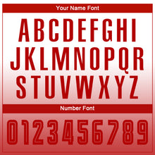 Load image into Gallery viewer, Custom White Red Sublimation Long Sleeve Fade Fashion Soccer Uniform Jersey