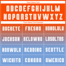 Charger l'image dans la galerie, Custom Orange White-Light Blue Sublimation Long Sleeve Fade Fashion Soccer Uniform Jersey