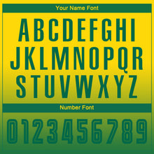 Charger l'image dans la galerie, Custom Gold Kelly Green Sublimation Long Sleeve Fade Fashion Soccer Uniform Jersey