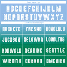 Charger l'image dans la galerie, Custom Light Blue White-Kelly Green Sublimation Long Sleeve Fade Fashion Soccer Uniform Jersey