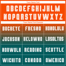 Charger l'image dans la galerie, Custom Orange White-Teal Sublimation Long Sleeve Fade Fashion Soccer Uniform Jersey