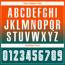 Charger l'image dans la galerie, Custom Orange White-Teal Sublimation Long Sleeve Fade Fashion Soccer Uniform Jersey