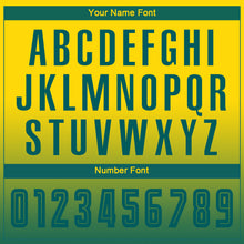 Charger l'image dans la galerie, Custom Gold Teal Sublimation Long Sleeve Fade Fashion Soccer Uniform Jersey