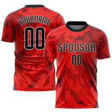 Загрузить изображение в средство просмотра галереи, Custom Red Black-White Sublimation Soccer Uniform Jersey