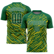 Charger l'image dans la galerie, Custom Kelly Green Kelly Green-Gold Sublimation Soccer Uniform Jersey
