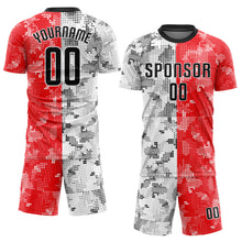 Загрузить изображение в средство просмотра галереи, Custom Red Black-White Sublimation Soccer Uniform Jersey
