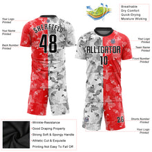 Загрузить изображение в средство просмотра галереи, Custom Red Black-White Sublimation Soccer Uniform Jersey