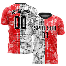 Загрузить изображение в средство просмотра галереи, Custom Red Black-White Sublimation Soccer Uniform Jersey