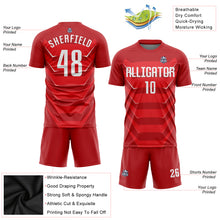 Загрузить изображение в средство просмотра галереи, Custom Red White Sublimation Soccer Uniform Jersey