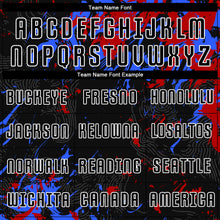 Загрузить изображение в средство просмотра галереи, Custom Black Black Royal-Red Sublimation Soccer Uniform Jersey