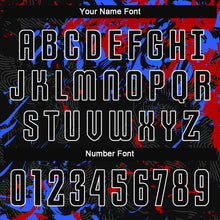 Загрузить изображение в средство просмотра галереи, Custom Black Black Royal-Red Sublimation Soccer Uniform Jersey