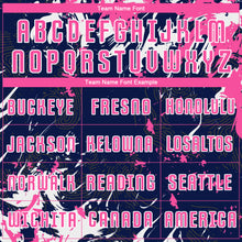 Load image into Gallery viewer, Custom Navy Pink-White Sublimation Soccer Uniform Jersey