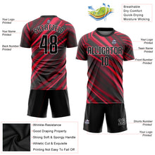 Загрузить изображение в средство просмотра галереи, Custom Red Black-White Sublimation Soccer Uniform Jersey