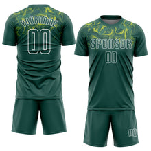 Charger l'image dans la galerie, Custom Kelly Green Kelly Green-Gold Sublimation Soccer Uniform Jersey