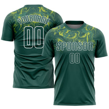 Charger l'image dans la galerie, Custom Kelly Green Kelly Green-Gold Sublimation Soccer Uniform Jersey