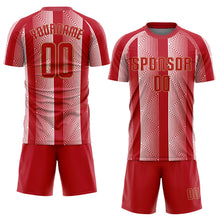 Charger l'image dans la galerie, Custom Red Red-Old Gold Sublimation Soccer Uniform Jersey