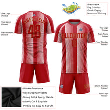 Charger l'image dans la galerie, Custom Red Red-Old Gold Sublimation Soccer Uniform Jersey