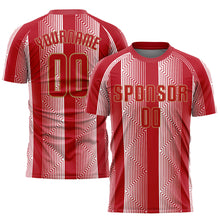 Charger l'image dans la galerie, Custom Red Red-Old Gold Sublimation Soccer Uniform Jersey
