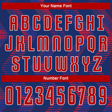 Load image into Gallery viewer, Custom Navy Red-White Sublimation Soccer Uniform Jersey