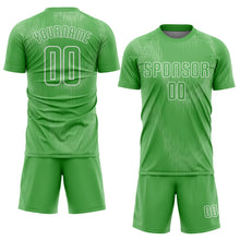 Charger l'image dans la galerie, Custom Neon Green Neon Green-White Sublimation Soccer Uniform Jersey