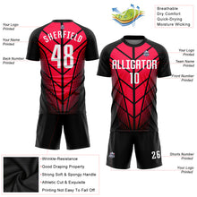 Загрузить изображение в средство просмотра галереи, Custom Red White-Black Sublimation Soccer Uniform Jersey