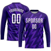 Charger l'image dans la galerie, Custom Purple White Sublimation Soccer Uniform Jersey