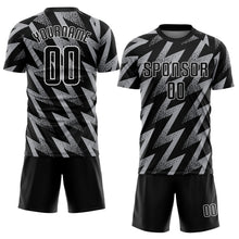 Charger l'image dans la galerie, Custom Gray Black-White Sublimation Soccer Uniform Jersey