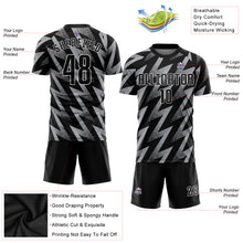 Charger l'image dans la galerie, Custom Gray Black-White Sublimation Soccer Uniform Jersey