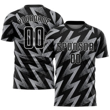 Charger l'image dans la galerie, Custom Gray Black-White Sublimation Soccer Uniform Jersey