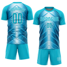 Charger l'image dans la galerie, Custom Sky Blue Lakes Blue-White Sublimation Soccer Uniform Jersey