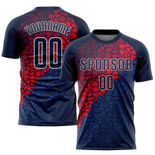 Charger l'image dans la galerie, Custom Navy Navy-Red Sublimation Soccer Uniform Jersey