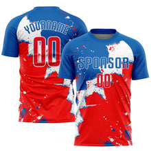 Load image into Gallery viewer, Custom Royal Red-White Sublimation Soccer Uniform Jersey