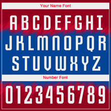 Загрузить изображение в средство просмотра галереи, Custom Crimson White-Royal Sublimation Soccer Uniform Jersey