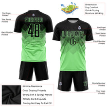 Загрузить изображение в средство просмотра галереи, Custom Pea Green Black Sublimation Soccer Uniform Jersey