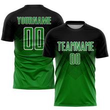 Загрузить изображение в средство просмотра галереи, Custom Black Grass Green-White Sublimation Soccer Uniform Jersey