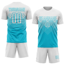 Загрузить изображение в средство просмотра галереи, Custom Lakes Blue White Sublimation Soccer Uniform Jersey