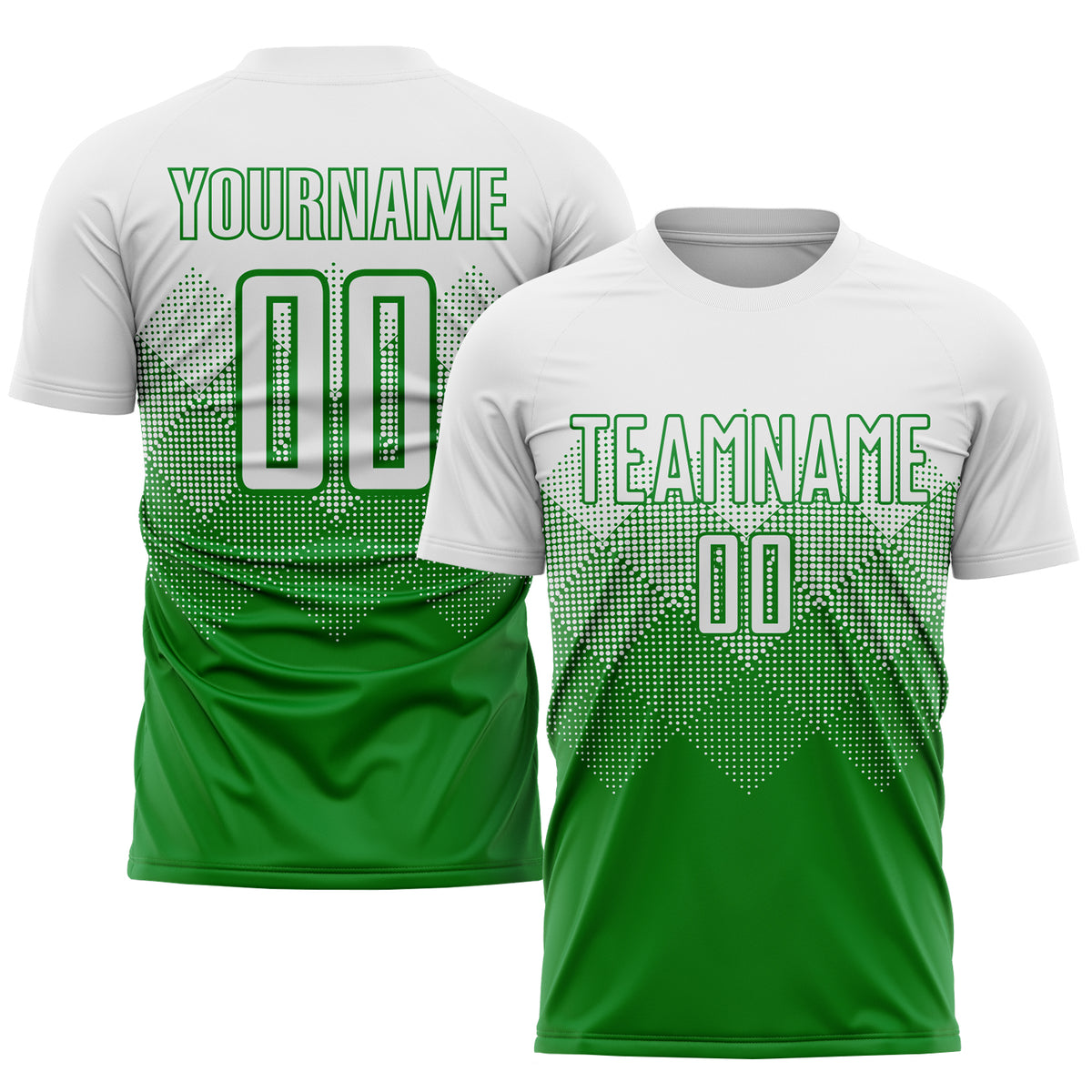 Coolest Soccer Jerseys - Green/White Flexible, Cheap, Durable