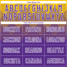 Charger l'image dans la galerie, Custom Gold Purple-White Sublimation Soccer Uniform Jersey