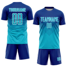 Загрузить изображение в средство просмотра галереи, Custom Royal Lakes Blue-White Sublimation Soccer Uniform Jersey