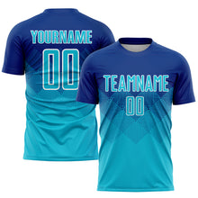 Загрузить изображение в средство просмотра галереи, Custom Royal Lakes Blue-White Sublimation Soccer Uniform Jersey
