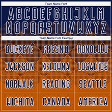 Charger l'image dans la galerie, Custom Texas Orange Navy-White Sublimation Soccer Uniform Jersey