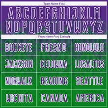 Загрузить изображение в средство просмотра галереи, Custom Grass Green Purple-White Sublimation Soccer Uniform Jersey